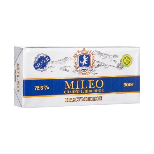 Сливочное, ТМ Mileo Silver, 72,5%